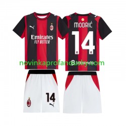 AC Milán Dres Modrić Luka 14 Domácí Fotbalové Dresy pro Děti 2026-2027 Krátký rukáv