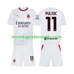 AC Milán Dres Pulisic 11 Venkovní Fotbalové Dresy pro Děti 2026-2027 Krátký rukáv