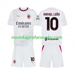 AC Milán Dres Rafael Leao 10 Venkovní Fotbalové Dresy pro Děti 2026-2027 Krátký rukáv