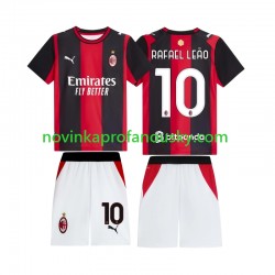 AC Milán Dres Rafael Leao 10 Domácí Fotbalové Dresy pro Děti 2026-2027 Krátký rukáv