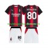 AC Milán Dres Ronaldinho 80 Domácí Fotbalové Dresy pro Děti 2026-2027 Krátký rukáv