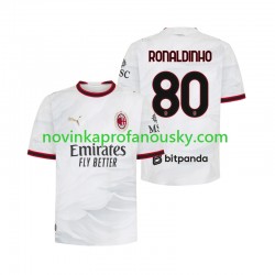 AC Milán Dres Ronaldinho 80 Venkovní Fotbalové Dresy pro Muže 2026-2027 Krátký rukáv