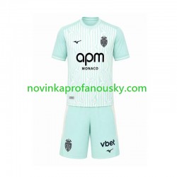 AS Monaco Dres Alternativní Fotbalové Dresy pro Děti 2026-2027 Krátký rukáv