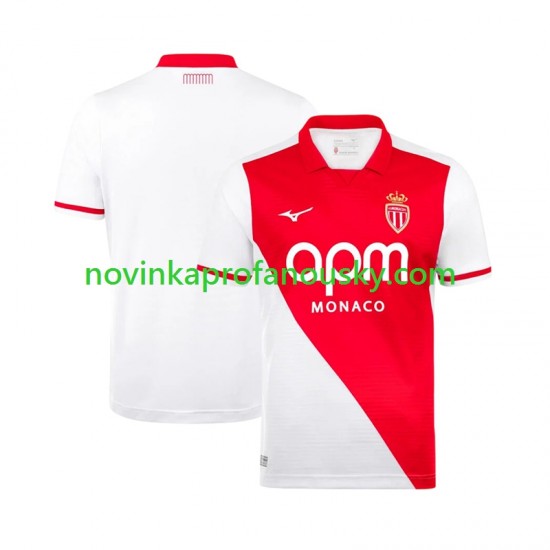 AS Monaco Dres Domácí Fotbalové Dresy pro Muže 2026-2027 Krátký rukáv