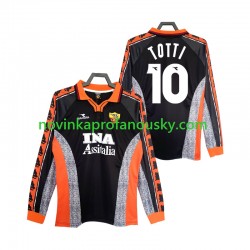 AS Řím Dres Totti 10 Retro Alternativní Fotbalové Dresy pro Muže 1998 1999 Dlouhý rukáv
