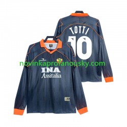 AS Řím Dres Totti 10 2000 Retro Alternativní Fotbalové Dresy pro Muže 1999 Dlouhý rukáv