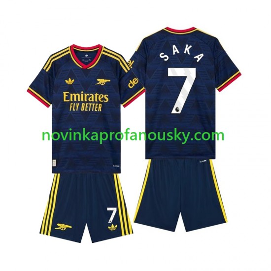 Arsenal Dres Bukayo Saka 7 Venkovní Fotbalové Dresy pro Děti 2026-2027 Krátký rukáv