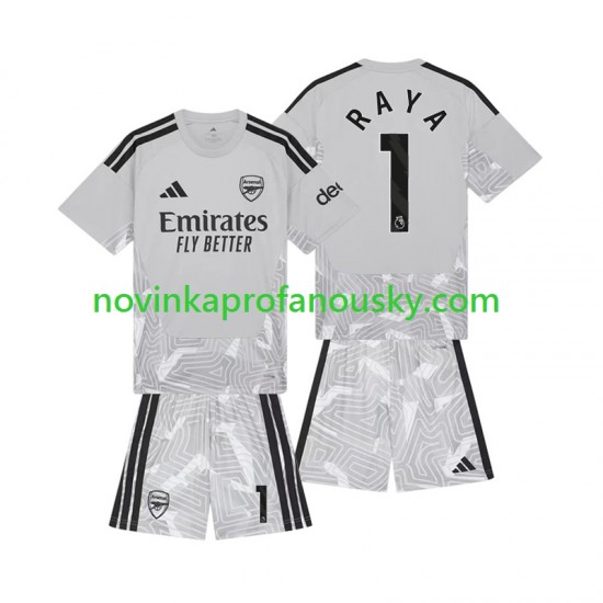 Arsenal Dres David Raya 1 Brankářské Domácí Fotbalové Dresy pro Děti 2026-2027 Krátký rukáv