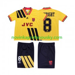 Arsenal Dres WRIGHT 8 1993 Retro Venkovní Fotbalové Dresy pro Děti 1994 Krátký rukáv