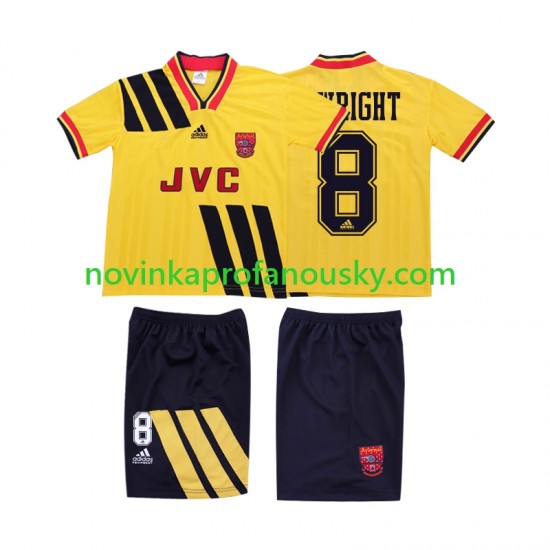 Arsenal Dres WRIGHT 8 1993 Retro Venkovní Fotbalové Dresy pro Děti 1994 Krátký rukáv