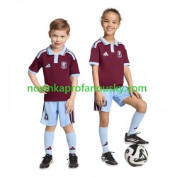 Aston Villa Dres Domácí Fotbalové Dresy pro Děti 2026-2027 Krátký rukáv