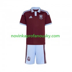 Aston Villa Dres Domácí Fotbalové Dresy pro Děti 2026-2027 Krátký rukáv