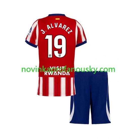 Atlético Madrid Dres Julian Alvarez 19 Domácí Fotbalové Dresy pro Děti 2026-2027 Krátký rukáv