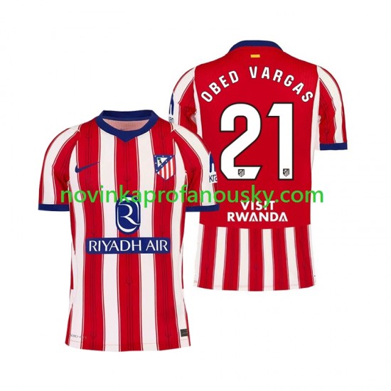 Atlético Madrid Dres Obed Vargas 21 Domácí Fotbalové Dresy pro Muže 2026-2027 Krátký rukáv
