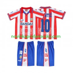 Atlético Madrid Dres PANTIC 10 1996 1997 Retro Domácí Fotbalové Dresy pro Děti Krátký rukáv