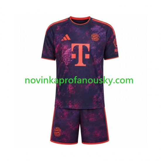 FC Bayern Mnichov Dres Alternativní Fotbalové Dresy pro Děti 2026-2027 Krátký rukáv