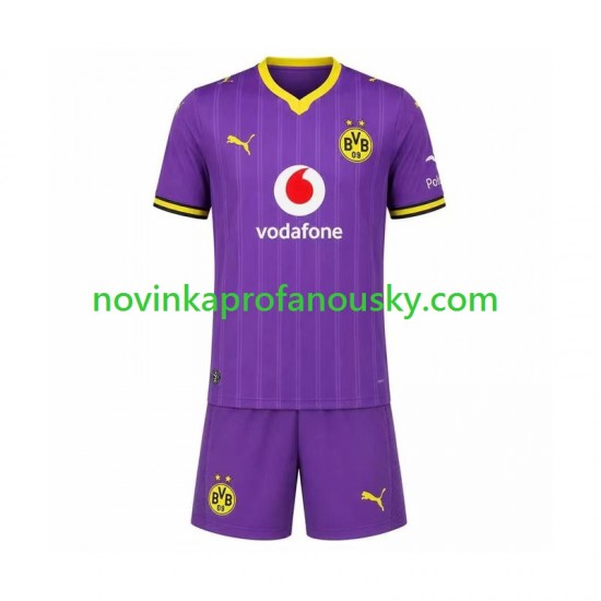 Borussia Dortmund Dres Alternativní Fotbalové Dresy pro Děti 2026-2027 Krátký rukáv