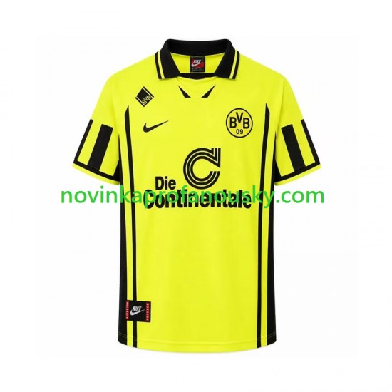 Borussia Dortmund Dres 1996 Retro Domácí Fotbalové Dresy pro Muže Krátký rukáv