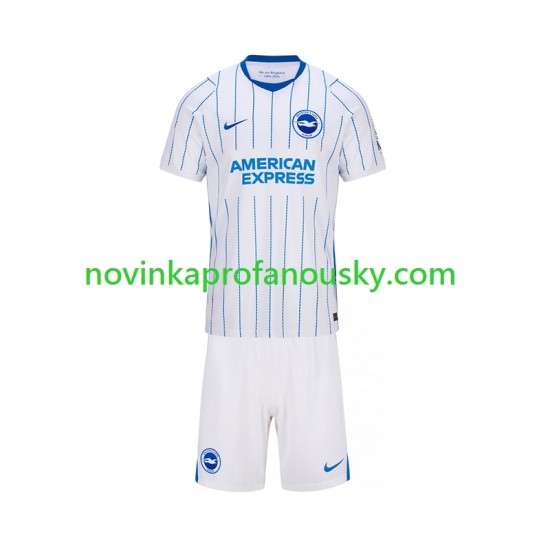 Brighton & Hove Albion Dres Venkovní Fotbalové Dresy pro Děti 2026-2027 Krátký rukáv