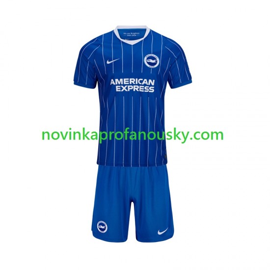 Brighton & Hove Albion Dres Domácí Fotbalové Dresy pro Děti 2026-2027 Krátký rukáv