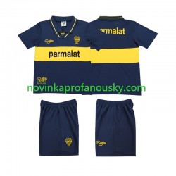 CA Boca Juniors Dres 1993 1995 Retro Domácí Fotbalové Dresy pro Děti Krátký rukáv