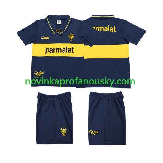 CA Boca Juniors Dres 1993 1995 Retro Domácí Fotbalové Dresy pro Děti Krátký rukáv