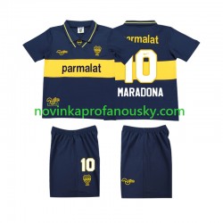 CA Boca Juniors Dres MARADONA 10 1993 1995 Retro Domácí Fotbalové Dresy pro Děti Krátký rukáv