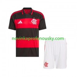 CR Flamengo Dres Domácí Fotbalové Dresy pro Děti 2026-2027 Krátký rukáv