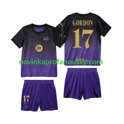 FC Barcelona Dres Anthony Gordon 17 Venkovní Fotbalové Dresy pro Děti 2026-2027 Krátký rukáv