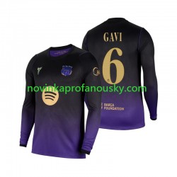 FC Barcelona Dres Gavi 6 Venkovní Fotbalové Dresy pro Muže 2026-2027 Dlouhý rukáv