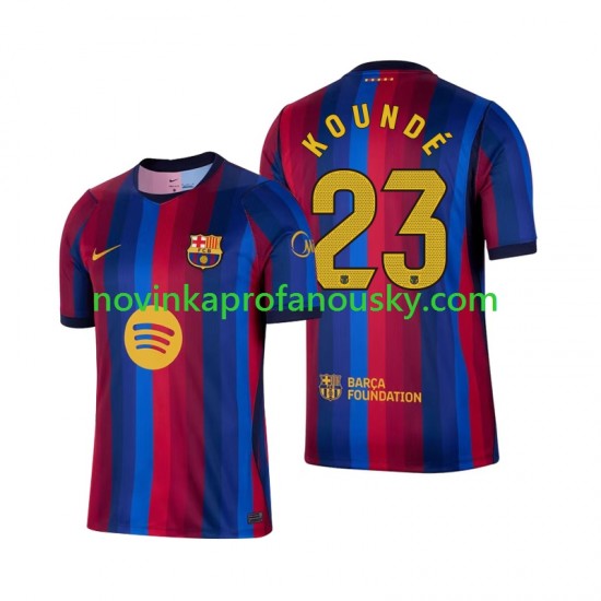 FC Barcelona Dres Jules Kounde 23 Domácí Fotbalové Dresy pro Muže 2026-2027 Krátký rukáv
