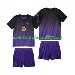 FC Barcelona Dres Venkovní Fotbalové Dresy pro Děti 2026-2027 Krátký rukáv
