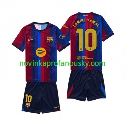 FC Barcelona Dres Lamine Yamal 10 Domácí Fotbalové Dresy pro Děti 2026-2027 Krátký rukáv