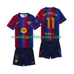 FC Barcelona Dres Neymar JR 11 Domácí Fotbalové Dresy pro Děti 2026-2027 Krátký rukáv