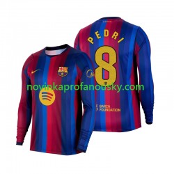 FC Barcelona Dres Pedri 8 Domácí Fotbalové Dresy pro Muže 2026-2027 Dlouhý rukáv