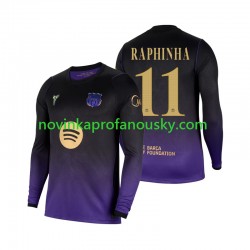 FC Barcelona Dres Raphinha 11 Venkovní Fotbalové Dresy pro Muže 2026-2027 Dlouhý rukáv