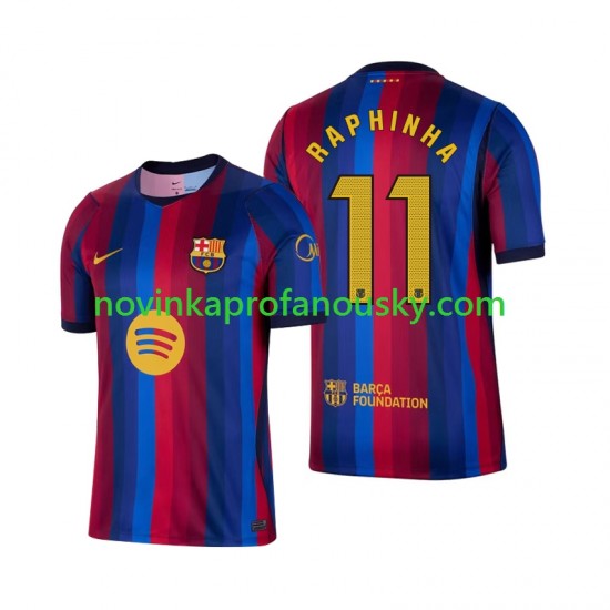 FC Barcelona Dres Raphinha 11 Domácí Fotbalové Dresy pro Muže 2026-2027 Krátký rukáv