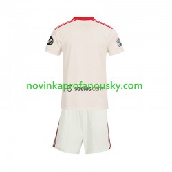 Sevilla FC Dres Retro Domácí Fotbalové Dresy pro Děti 2025-2026 Krátký rukáv