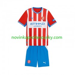 Dres Girona Domácí Fotbalové Dresy pro Děti 2026-2027 Krátký rukáv