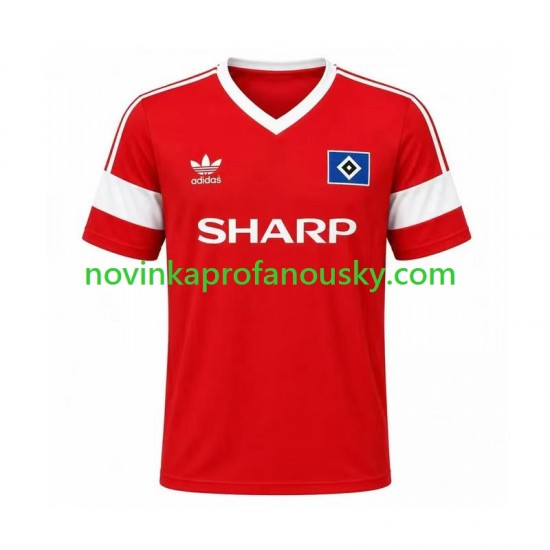 Hamburger SV Dres 1988 Retro Venkovní Fotbalové Dresy pro Muže Krátký rukáv