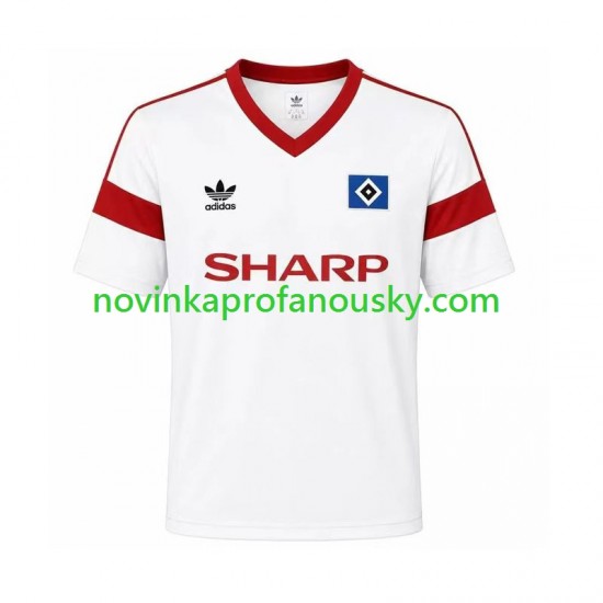 Hamburger SV Dres 1988 Retro Domácí Fotbalové Dresy pro Muže Krátký rukáv