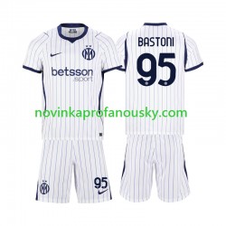 Inter Milán Dres Alessandro Bastoni 95 Venkovní Fotbalové Dresy pro Děti 2026-2027 Krátký rukáv