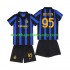 Inter Milán Dres Alessandro Bastoni 95 Domácí Fotbalové Dresy pro Děti 2026-2027 Krátký rukáv