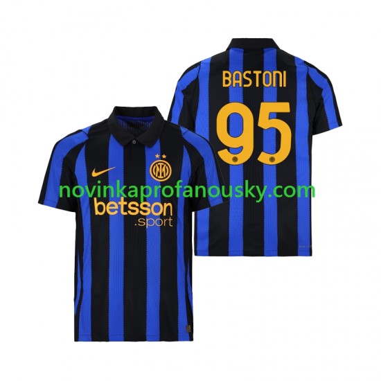 Inter Milán Dres Alessandro Bastoni 95 Domácí Fotbalové Dresy pro Muže 2026-2027 Krátký rukáv