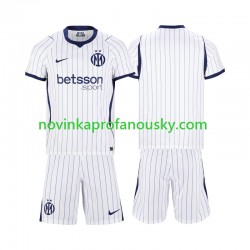 Inter Milán Dres Venkovní Fotbalové Dresy pro Děti 2026-2027 Krátký rukáv