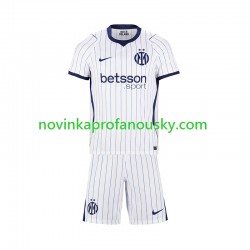 Inter Milán Dres Venkovní Fotbalové Dresy pro Děti 2026-2027 Krátký rukáv