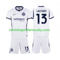 Inter Milán Dres Lautaro Martinez 13 Venkovní Fotbalové Dresy pro Děti 2026-2027 Krátký rukáv