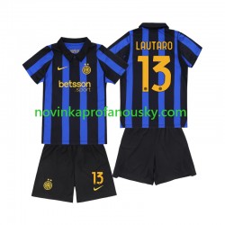 Inter Milán Dres Lautaro Martinez 13 Domácí Fotbalové Dresy pro Děti 2026-2027 Krátký rukáv