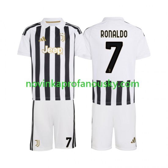 Juventus Dres Cristiano Ronaldo 7 Domácí Fotbalové Dresy pro Děti 2026-2027 Krátký rukáv