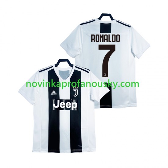Juventus Dres Cristiano Ronaldo 2018 2019 Retro Domácí Fotbalové Dresy pro Muže Krátký rukáv
